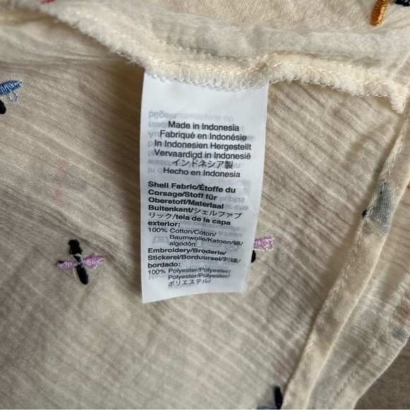 Madewell Gazebo Embroidered Semi Sheer Top | Size M - Picture 6 of 7